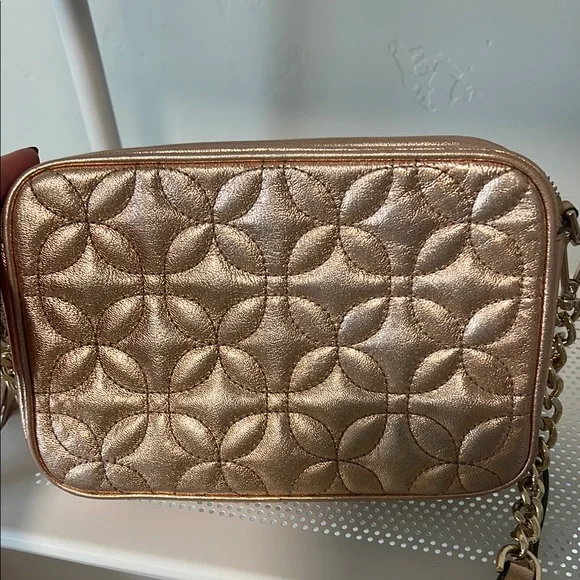 Michael Kors- Rose Gold Quilted Crossbody Bag - Picture 3 of 3